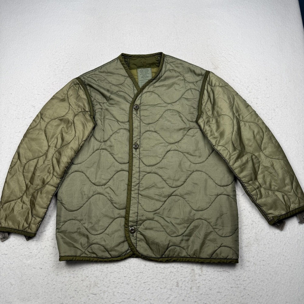 Vintage Isratex US Army Jacket Mens Small Green Quilted Field Coat Liner